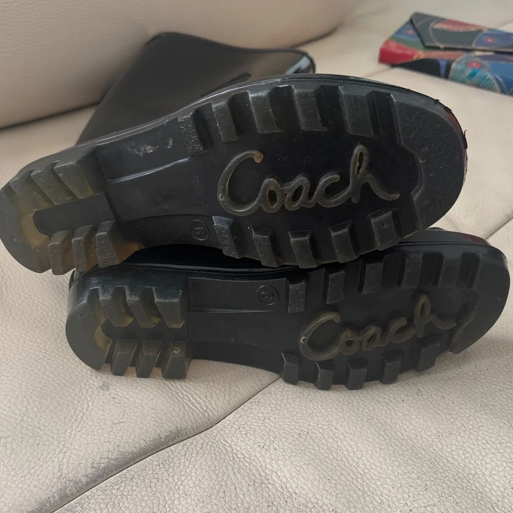 Coach Black Rain Boots - Picture 2 of 5
